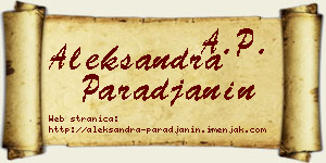 Aleksandra Parađanin vizit kartica